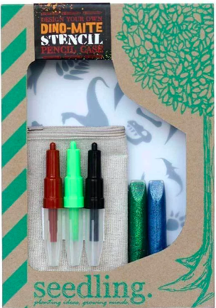 Seedling - Design Your Own Dino Stencil Pencil Case