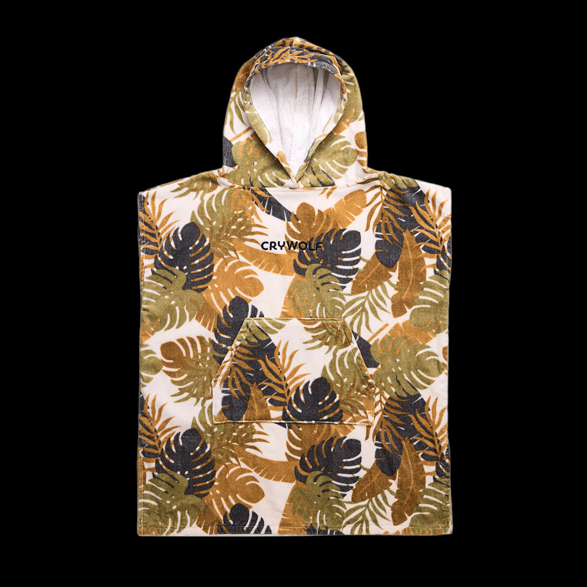 Cry Wolf - Hooded Towel / Tan Monstera