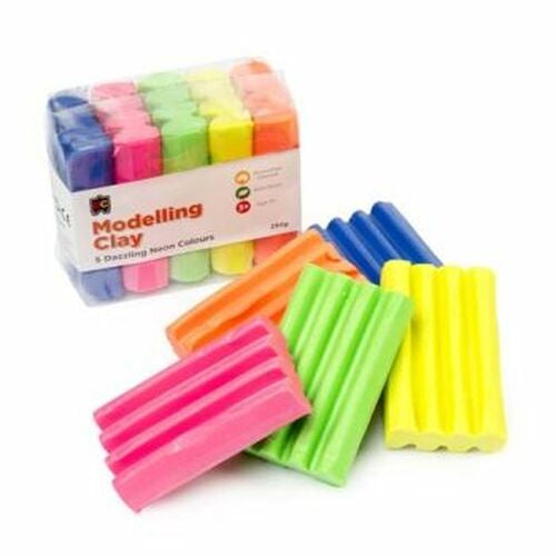 Educational Colours - fun fluoro clay (5 colours)
