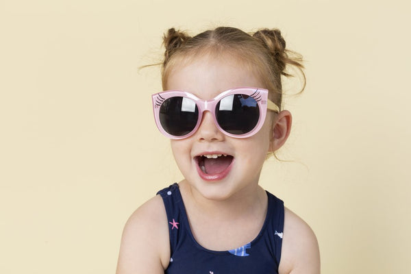 Frankie Ray Sunglasses - Floss Pink with Lashes (3-8Y)
