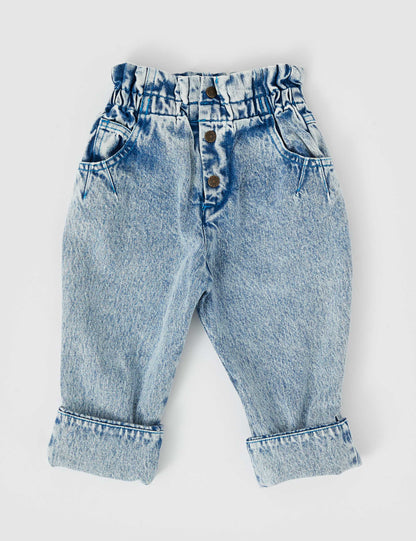 Goldie & Ace - Millie Paper Bag Jeans / Light Denim