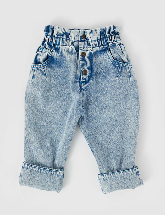 Goldie & Ace - Millie Paper Bag Jeans / Light Denim