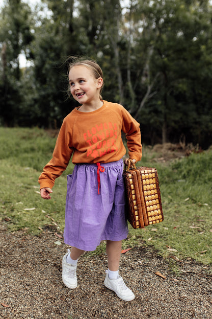 Olive + The Captain - Flowers, Towers, Superpowers Pullover / Tan