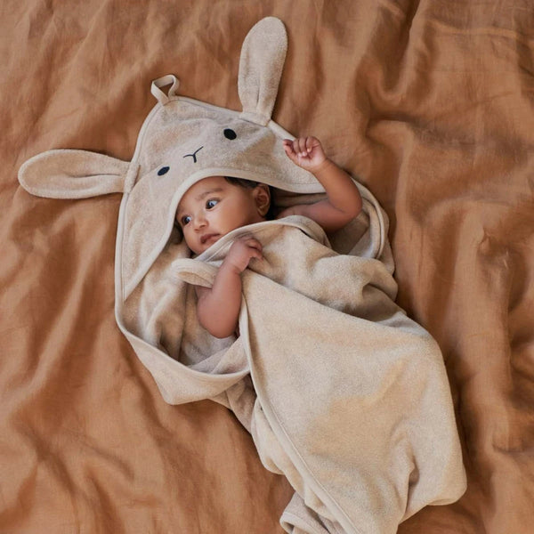 Nature Baby - Bunny Hooded Towel / Nougat