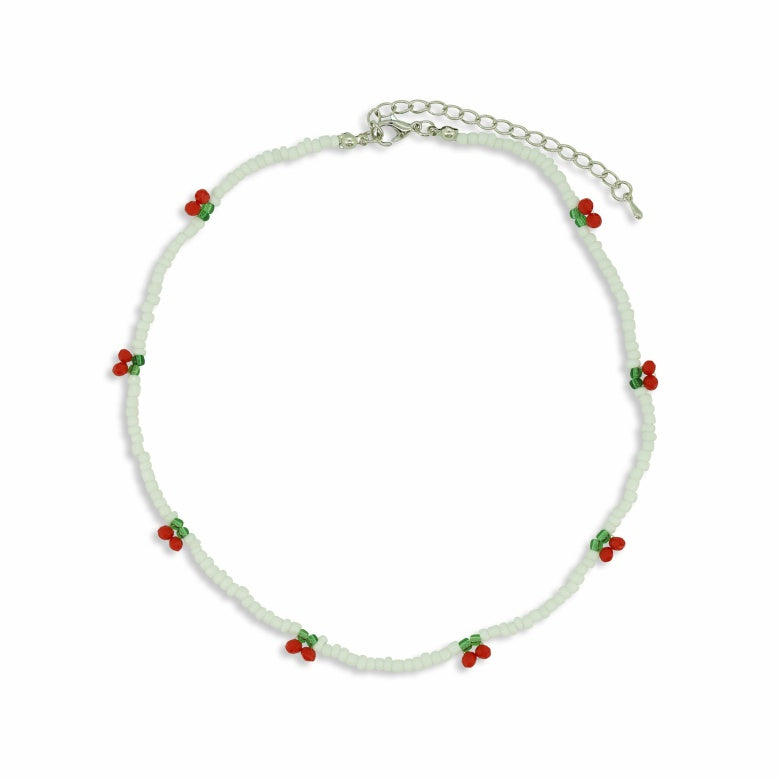 Milk & Soda - Cherry Necklace / White