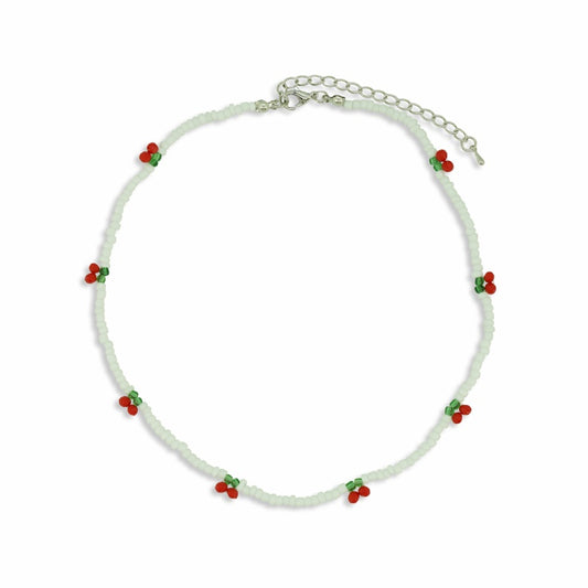 Milk & Soda - Cherry Necklace / White